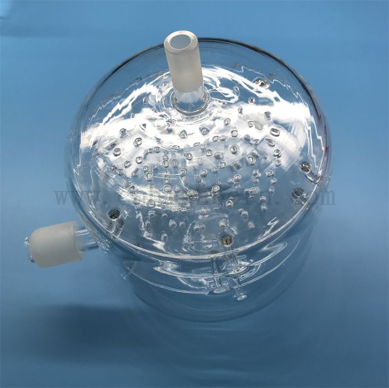 Глубоко обработанная индивидуальная теплостойкость прозрачный кварцевый стеклянный реактор