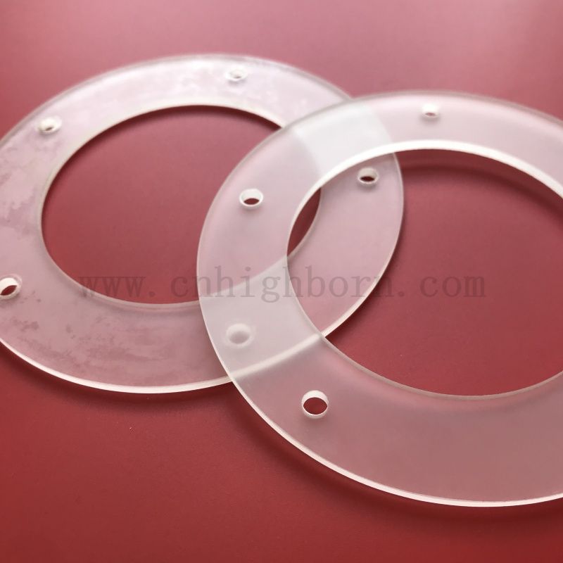 Индивидуальный морозный кварцевый стеклянный фланец с отверстием для нагрева 