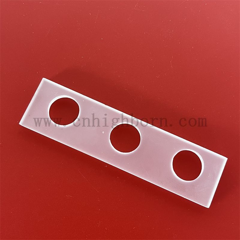 Теплостойкий прямоугольный стеклянный стеклянный лист из отверстия