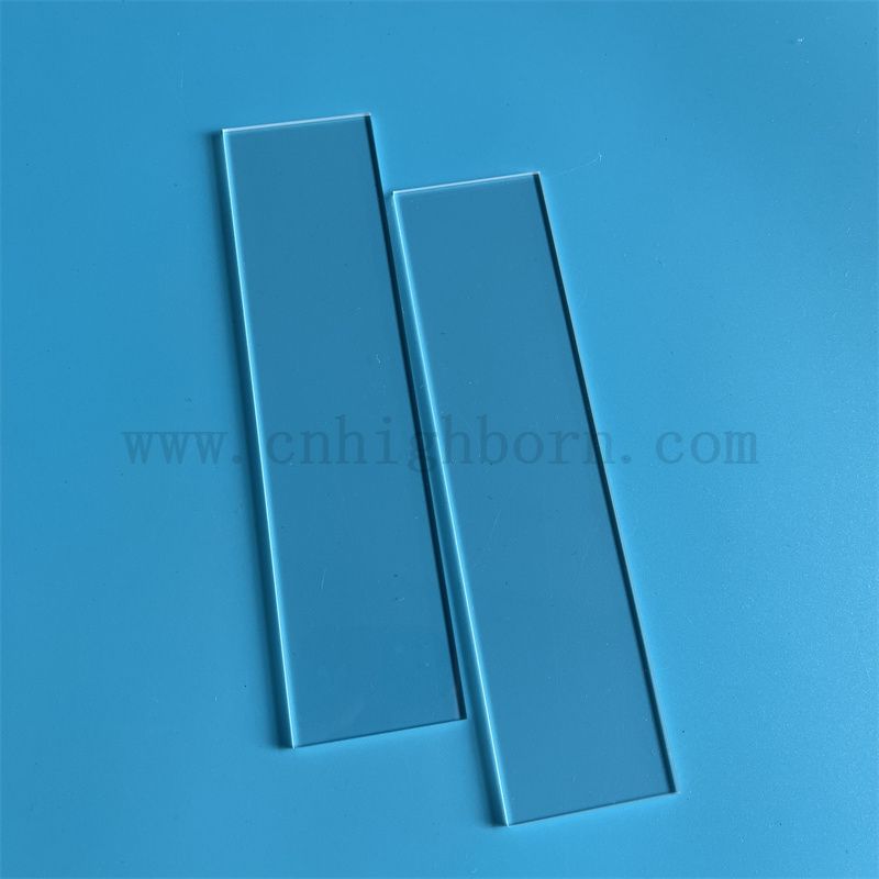 Высокая чистота прямоугольник прозрачная полированная стеклянная панель кремнезема для ультрафиолета