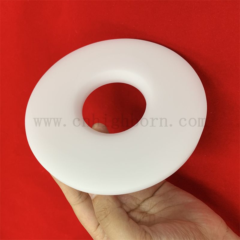 Коррозионная стойкость непрозрачное кремневое кольцо молочное белое кварцевое стекло фланце
