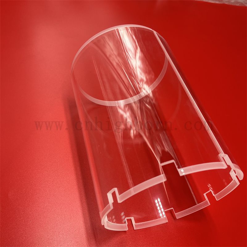 Высококачественная индивидуальная форма прозрачная плавленая кремничная стеклянная трубка