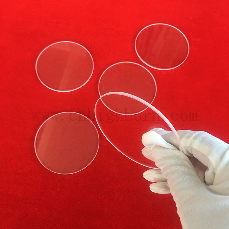 Круглый прозрачный кремный кварцевый стеклянный диск для окна теплового наблюдения
