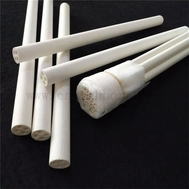 Высокая чистота MGO Керамическая трубка из оксида магния керамическая изолирующая труба