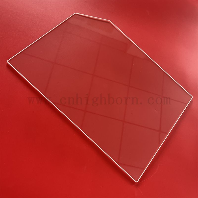 Вырезать угловой прямоугольник прозрачный теплостойкий кремничный стеклянный кварцец 