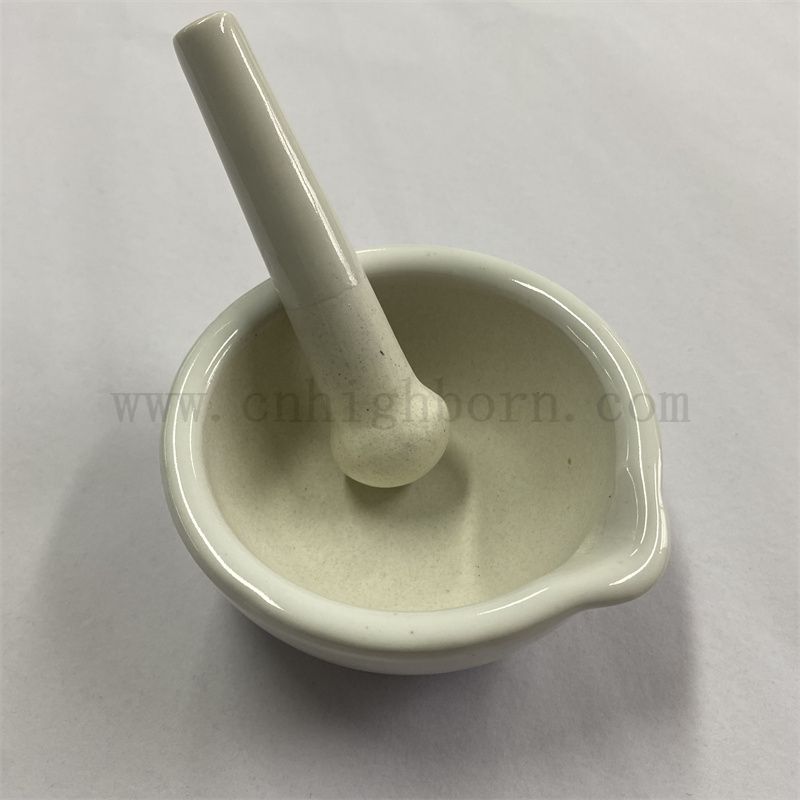 Фарфоровый раствор и пестик для школьной лабораторной миски с заливным носоном